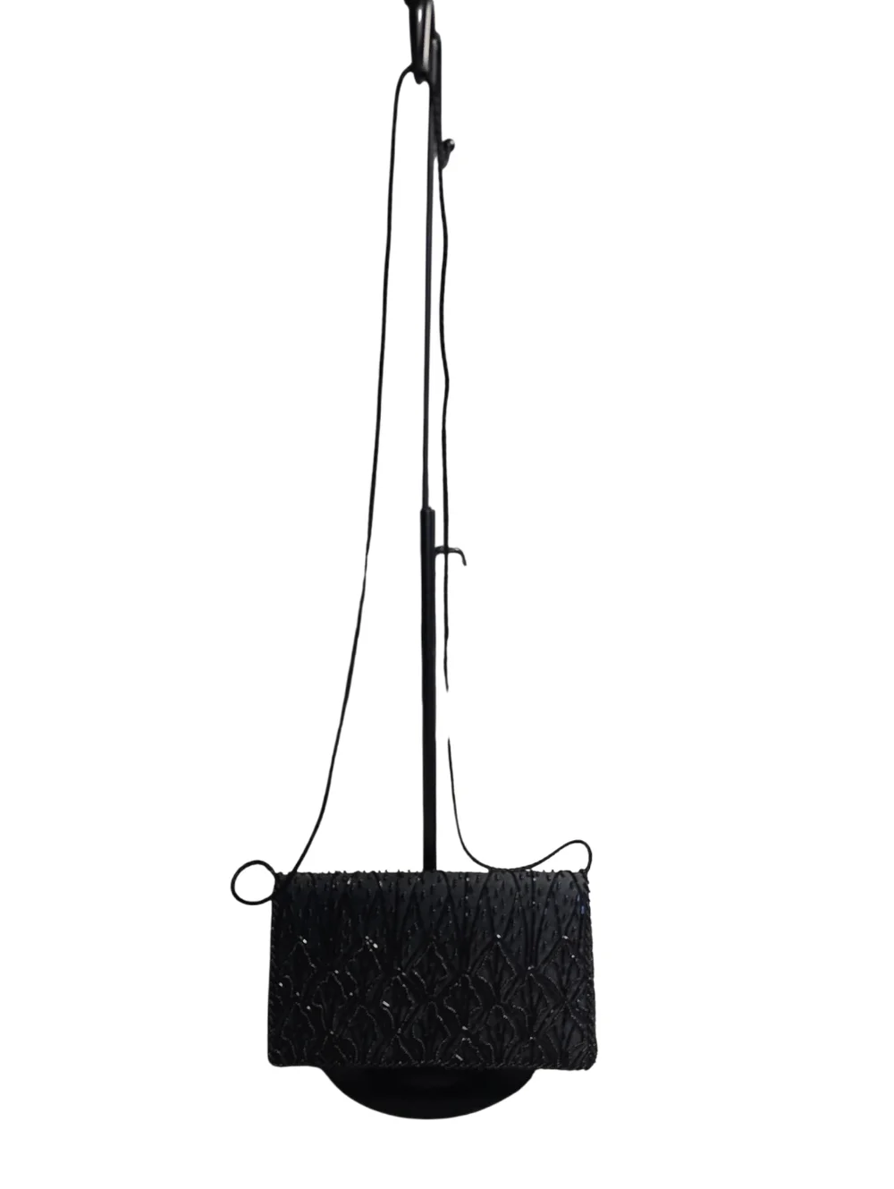 Black Beaded Evening Clutch - Picture 3 of 7